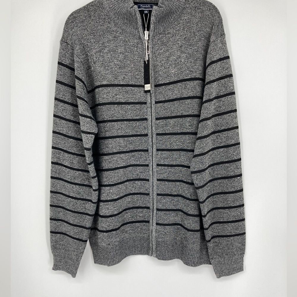 NWT Portabella New-York Fashion Modern Fit Men’s Striped Sweater Size XXL